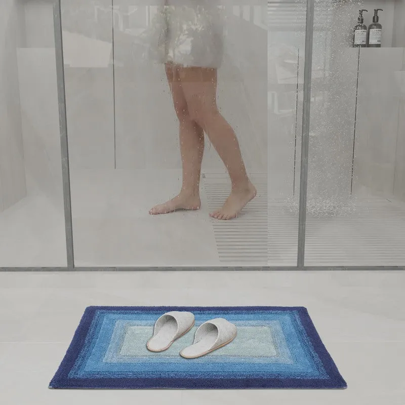 Dryora Cotton Bath Mat - Blue media 4