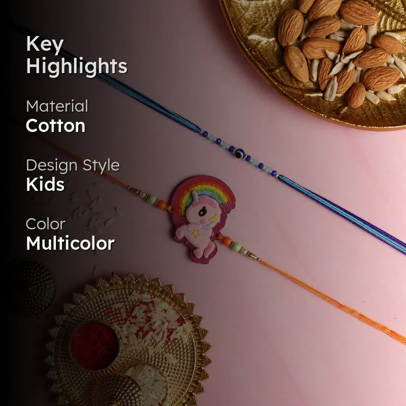 Unicorn II Rakhi with Roli Chawal - Three Piece Set media 2