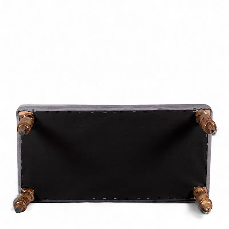 Dunex Sheesham Wooden Bench with Stools (Grey) - Three Piece Set media 5