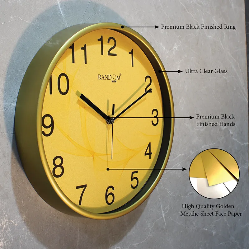 Kronika Analog Wall Clock - Gold & Yellow media 6