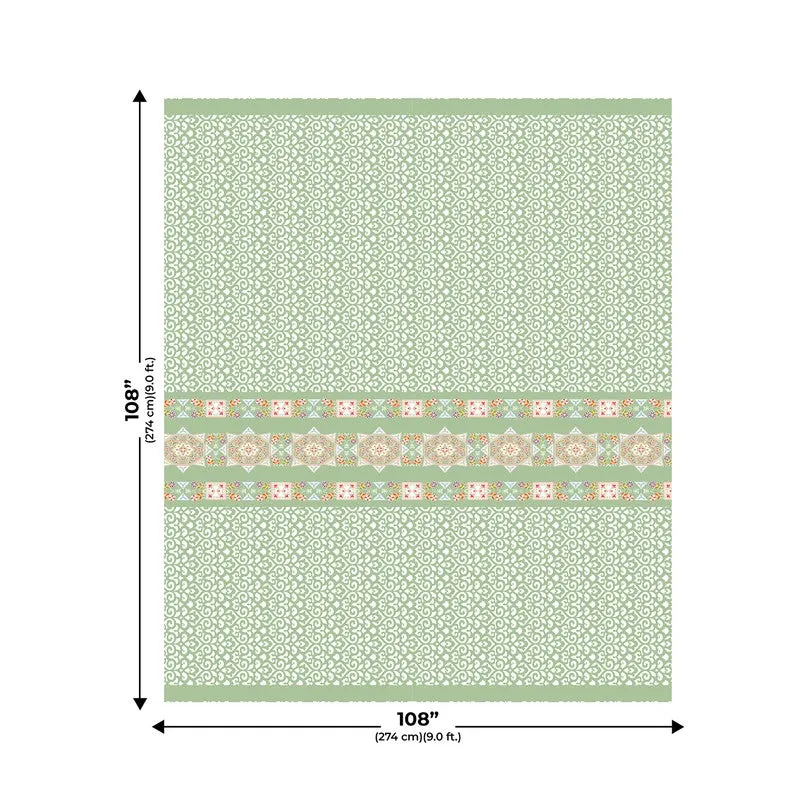 LuxeHaven Cotton Bedsheet (Green) - 180 TC media 6