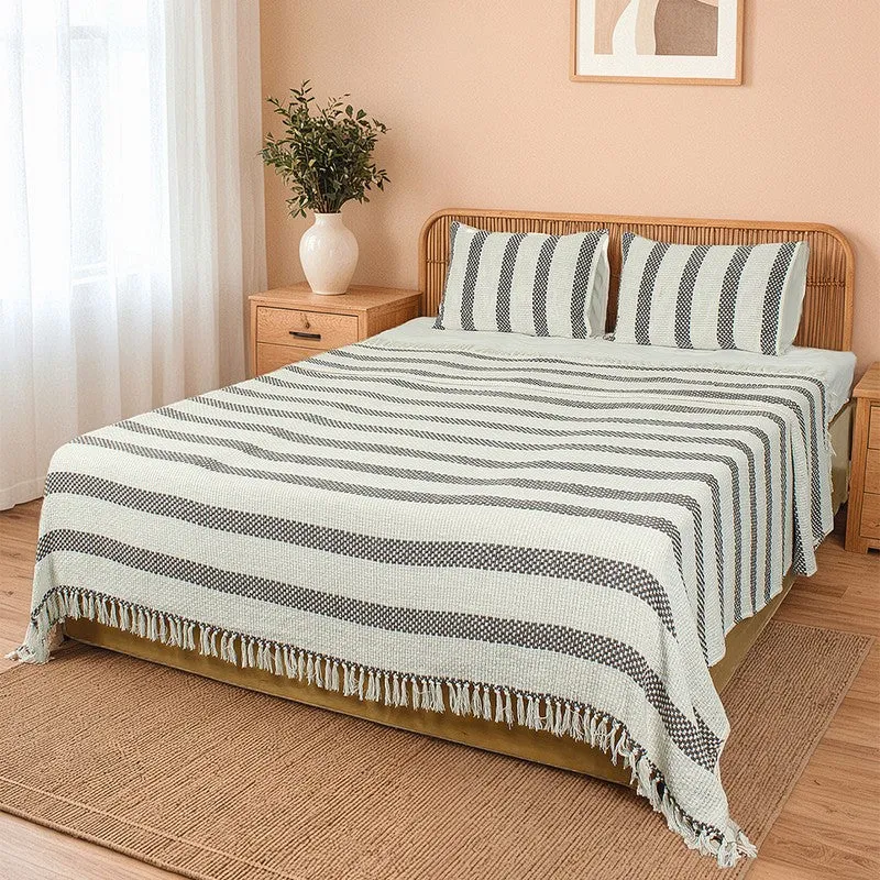 Zeyna Ease Cotton Bedcovers - Grey - 4