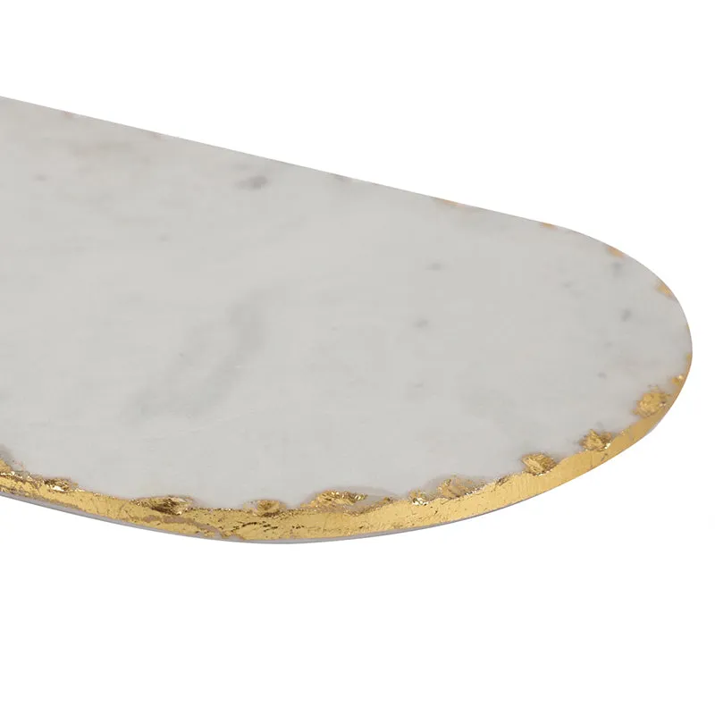 Oblixia Marble Serving Platter - White media 4