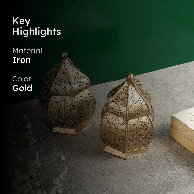 Morrocan Lantern Glow Candle Holder - Set Of Two media 2