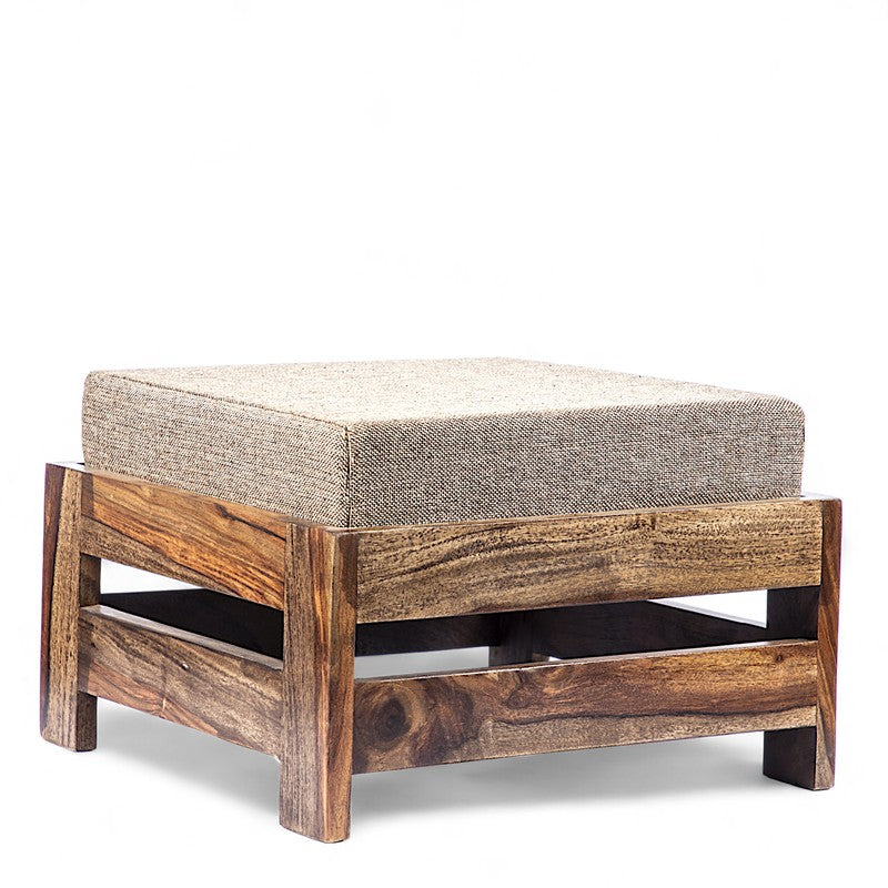 Lavro Sheesham Wooden Bench with Cushions (Beige) - Four Piece Set media 3