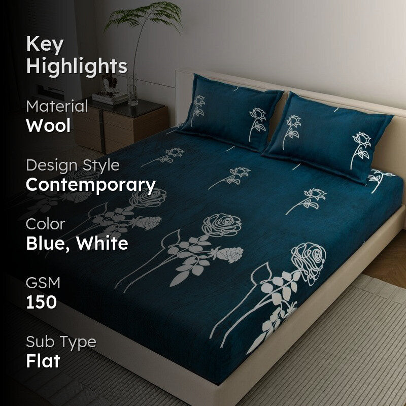 RoyalPetal Woolen Bedsheet - 150 GSM media 2