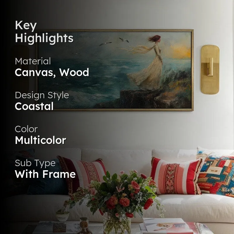 Tide of Light Canvas Wall Painting With Frame media 2