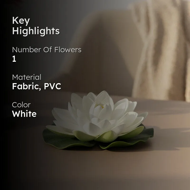 Timeless Floating Artificial Lotus - White media 2