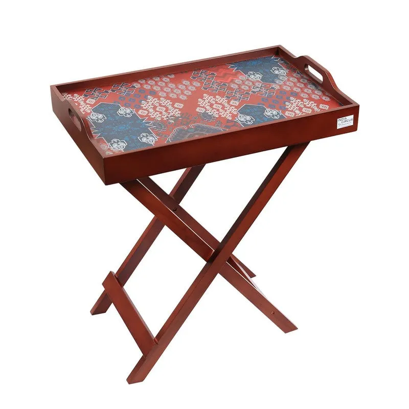 India Circus Teak Wood Heritage Tray Table media 3