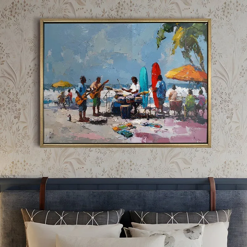 Shoreline Music Canvas Wall Painting With Frame media 5