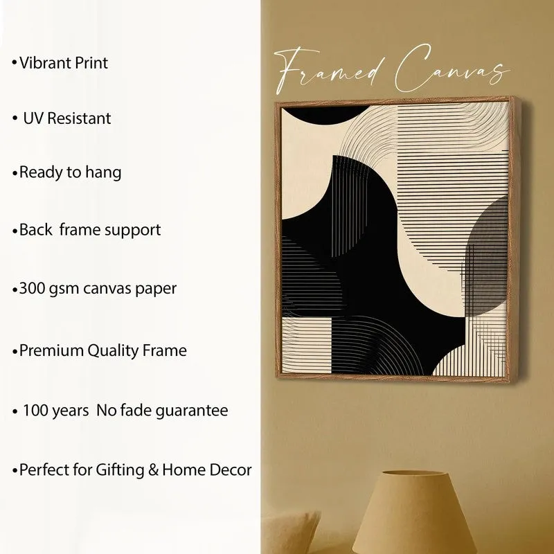 Linear Fusion Canvas Wall Art With Frame media 6