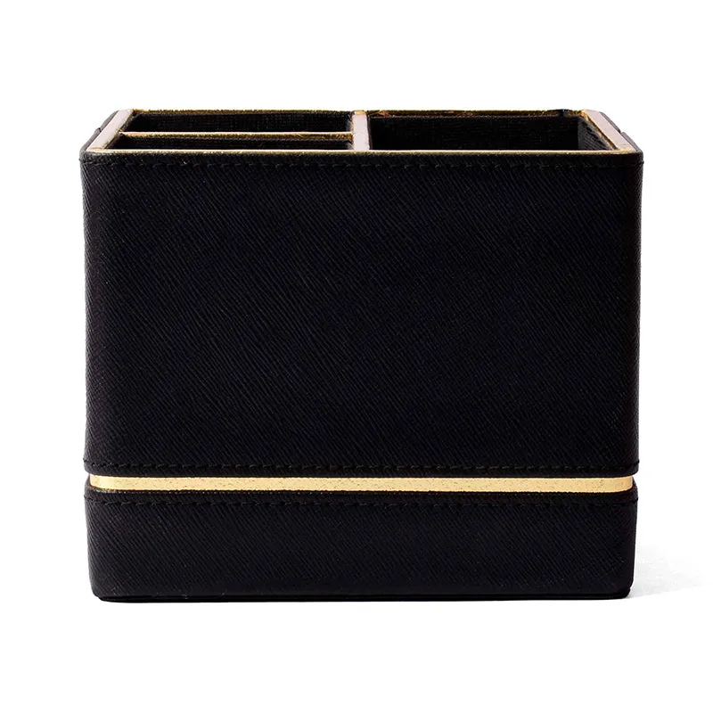 Ceastra Faux Leather Desk Organizer - Black media 6