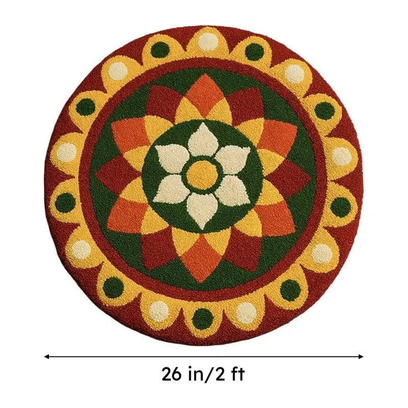 Garnet Rangoli Micro Fibe Rug media 7