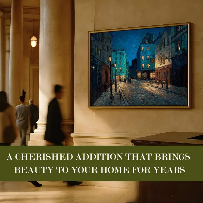 Midnight Stroll Canvas Wall Painting With Frame media 7