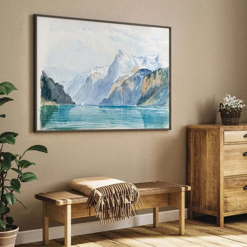 Switzerland Symphony Canvas Wall Painting - Black Frame media 5