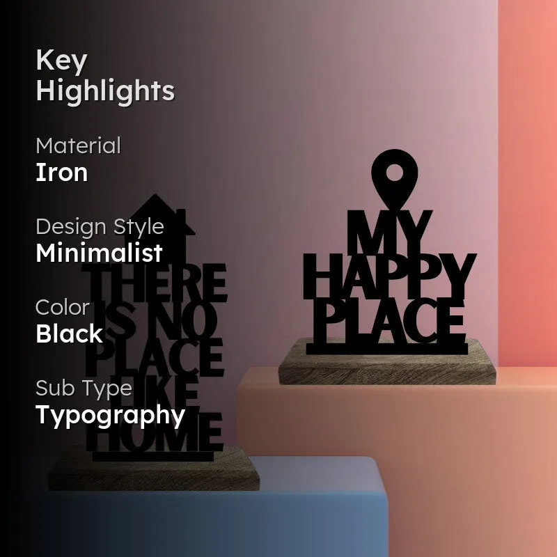 Homely Happiness Typography Showpiece - Set Of Two media 2