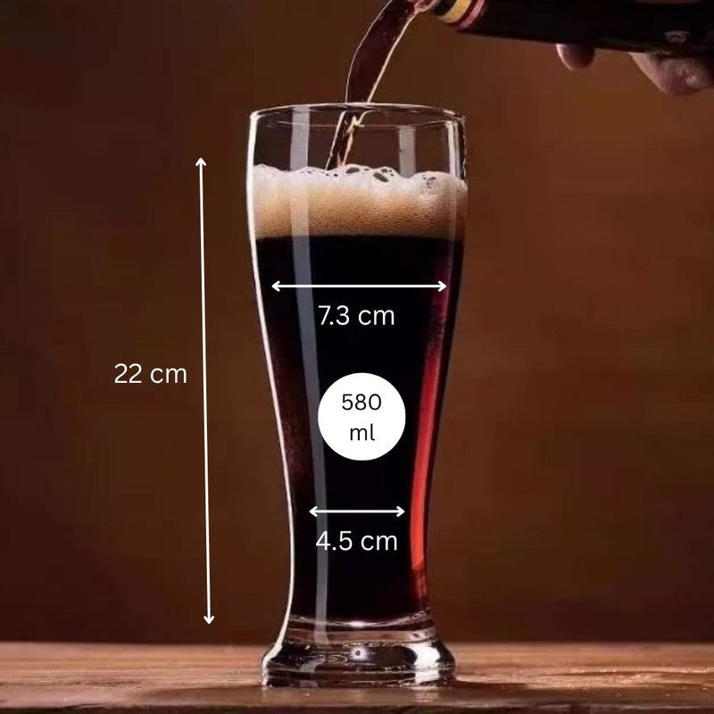 Zyric Beer Glass(580 mL) - Set Of Six media 9