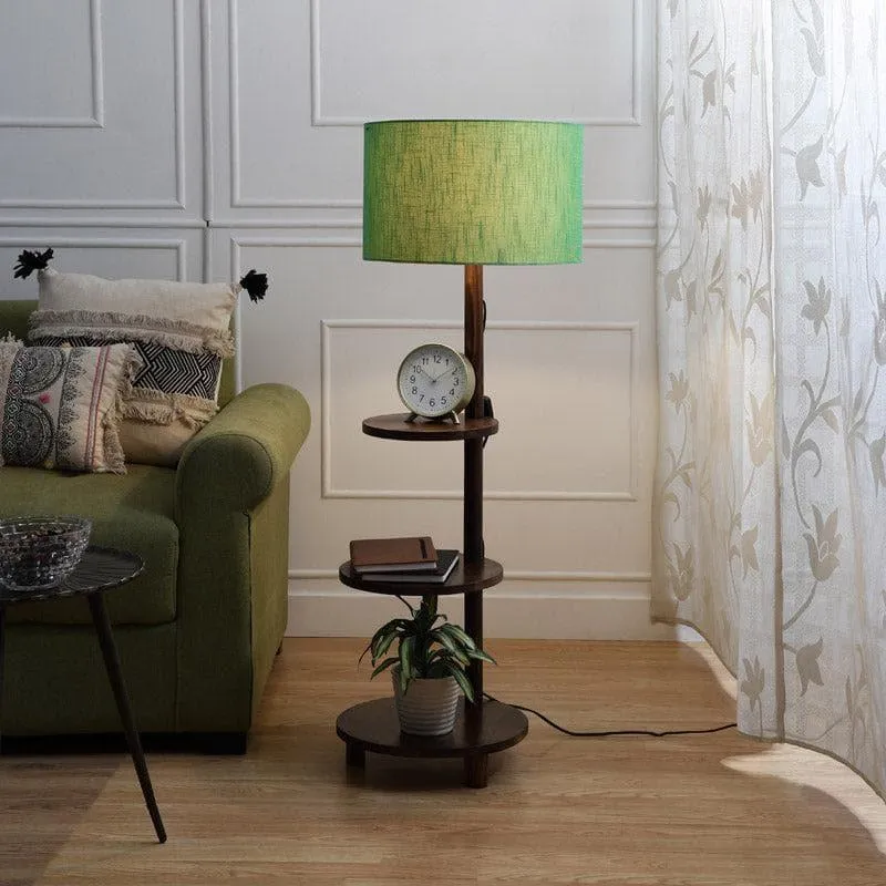 Zuri Runa Floor Lamp With Shelf media 1