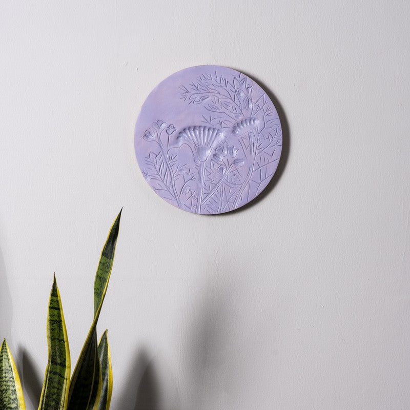 Mauve Garden Wooden Wall Plate