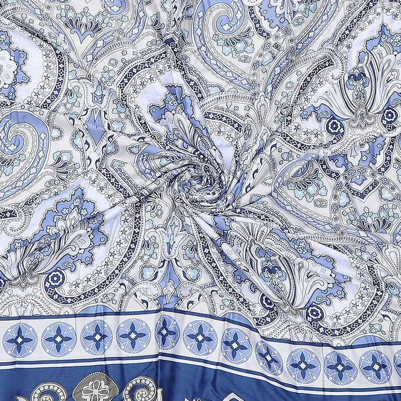 Monte Carlo Pixelweave Ethnic Print Polyester Duvet Covers (Blue) - 210 GSM media 6