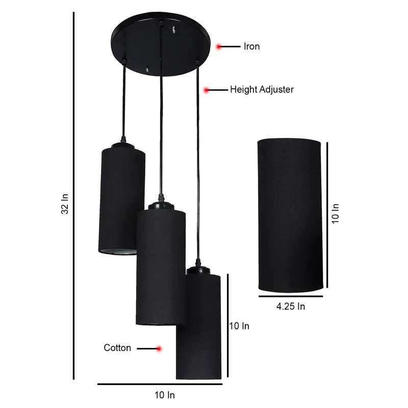 Glowspire Triple Metal Ceiling Lamp - Black media 8