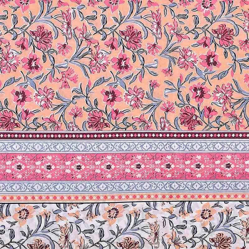 Nazakat Jaipuri Cotton Bedsheet (Light Pink) - 144 TC media 5