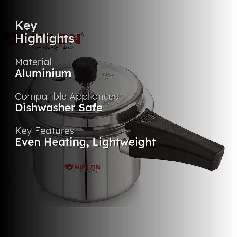 Nirlon Alumina Pressure Cooker - 3000 mL/ 8 Inches media 2