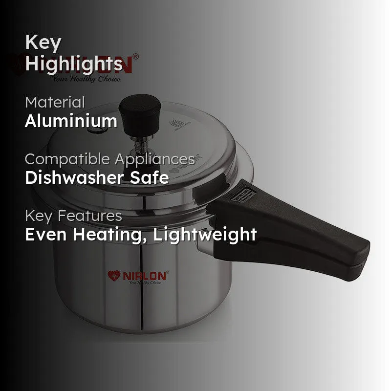 Nirlon Alumina Pressure Cooker - 3000 mL/ 8 Inches media 2