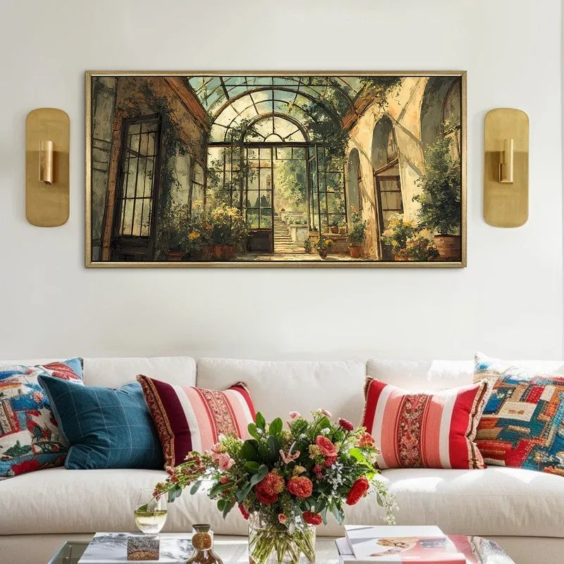 Vintage European Glass Conservatory Wall Art media 1