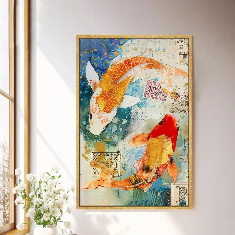 Koi Reverie Wall Art With Frame media 1