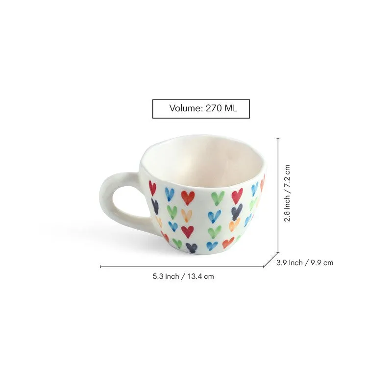 Colourfull Ceramic Coffee Mug (270 mL Each) - Set Of Four media 7