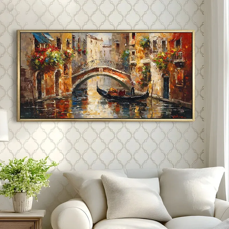 Canalway Canvas Wall Painting With Frame media 4