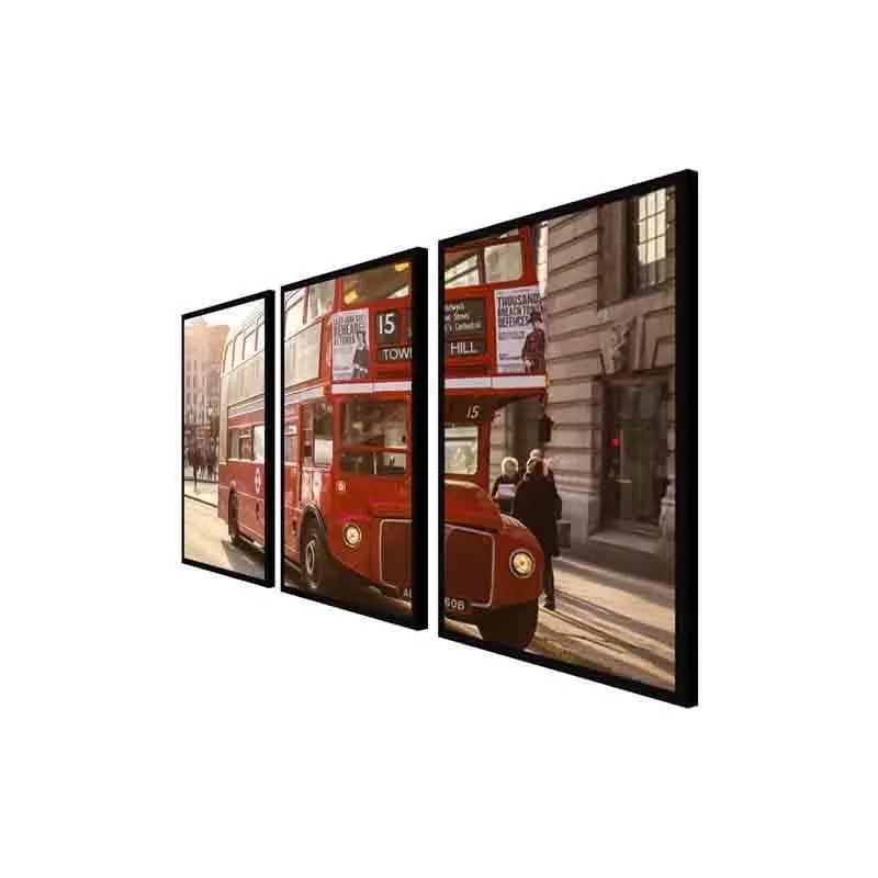 Vintage Double Decker Wall Art - Set Of Three media 5