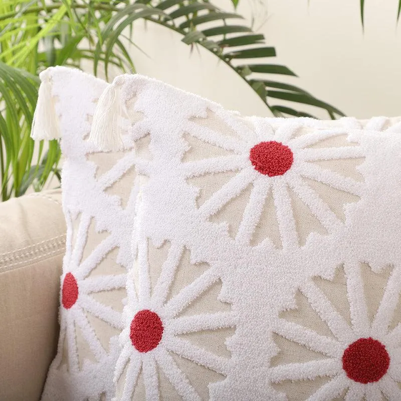 Venice Light Embroidered Cotton Cushion Cover - Set Of Two media 3