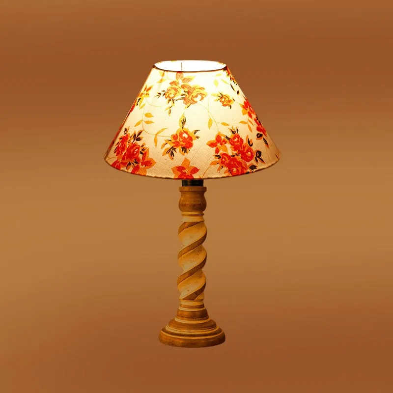 Modera Kavo Floral Wooden Table Lamp - Multicolor media 7