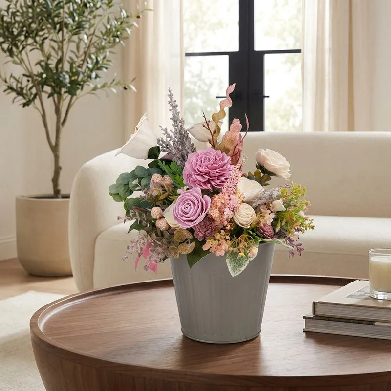 Epto Solawood Floral Bunch In Metal Pot media 1