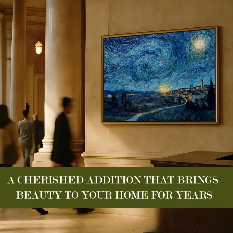 Nocturnal Glow Canvas Wall Painting With Frame media 7