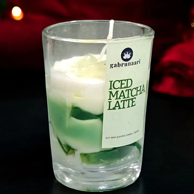 Matcha Latte Coffee Scented Soy Wax Candle media 5