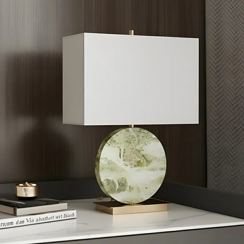 AarviDecor Marlow Classic Fabric Table Lamp - Green media 3