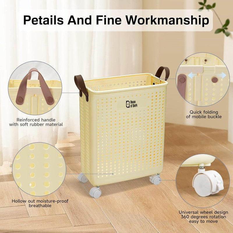 Space-Saving Laundry: The Collapsible Basket with Wheels media 4