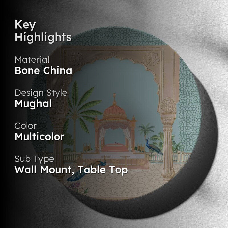 Echoes Of Mughal Empire Wall Plate media 2