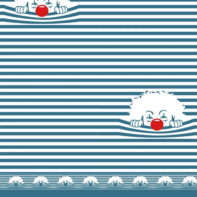 Illusion Stripey Fun Cotton Bedsheet (Blue) - 200 TC media 3