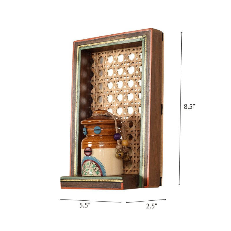 Shuma Handcrafted Wall Shelve With Bharni - Four Piece Set media 5