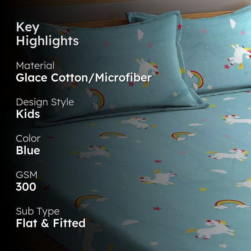 Rainbow Cranival Microfiber Bedsheet - 300 GSM media 2