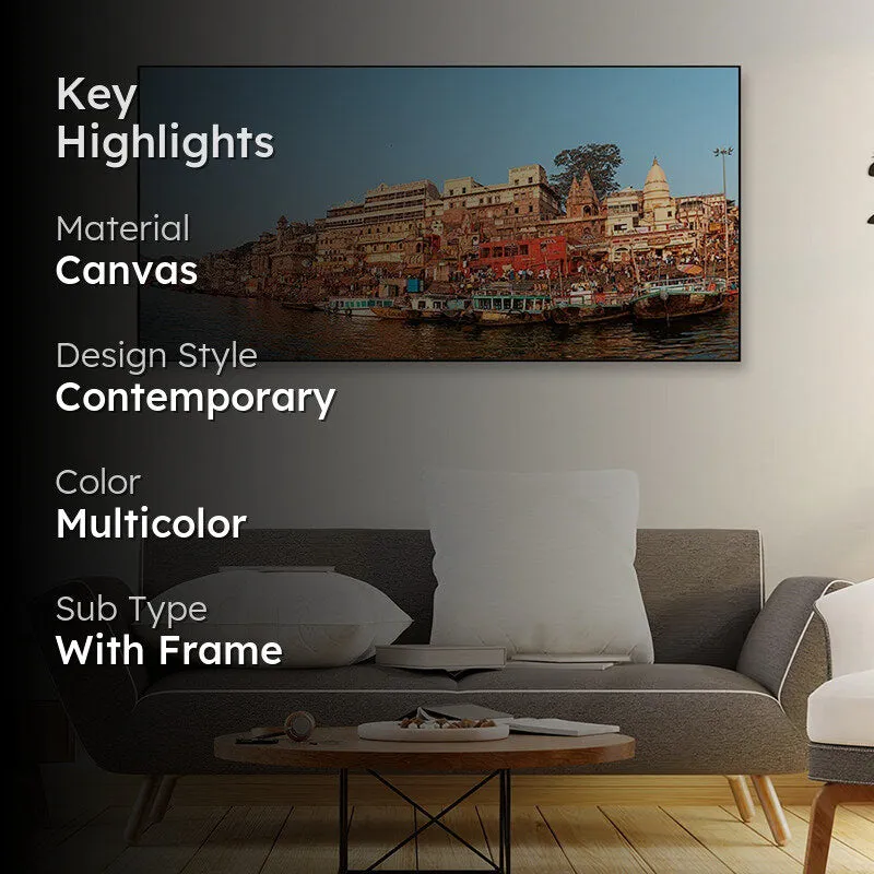 Ghats Of Varanasi Canvas Wall Painting media 2