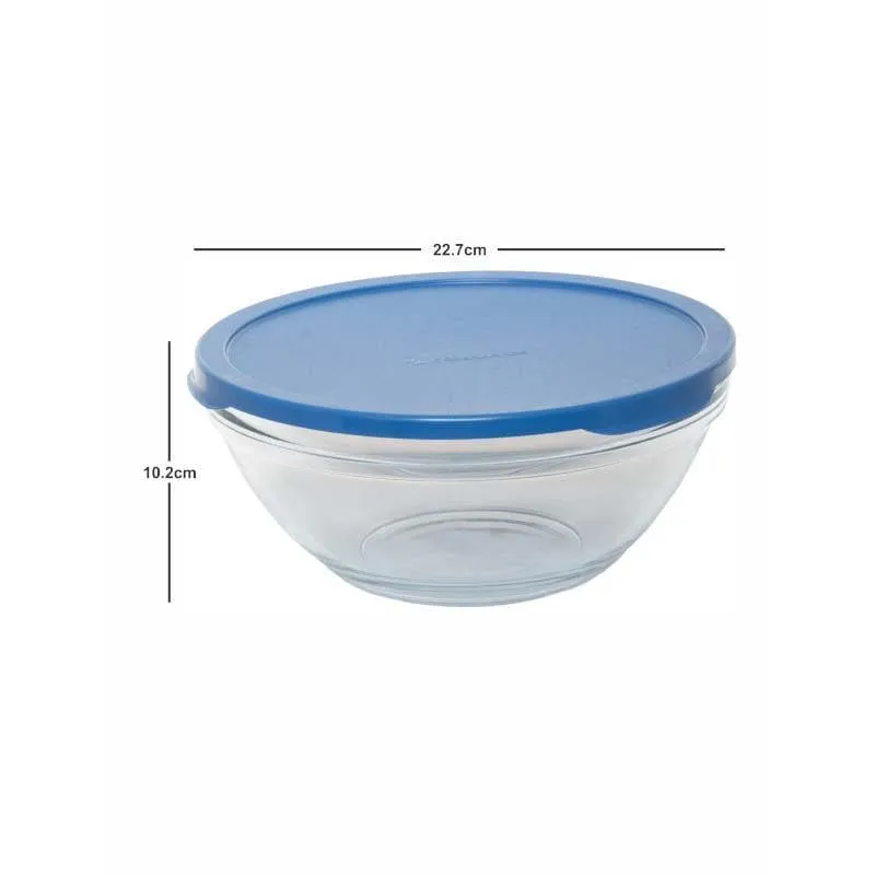 Pasabahce Gestal Storage Bowl With Blue Lid media 5
