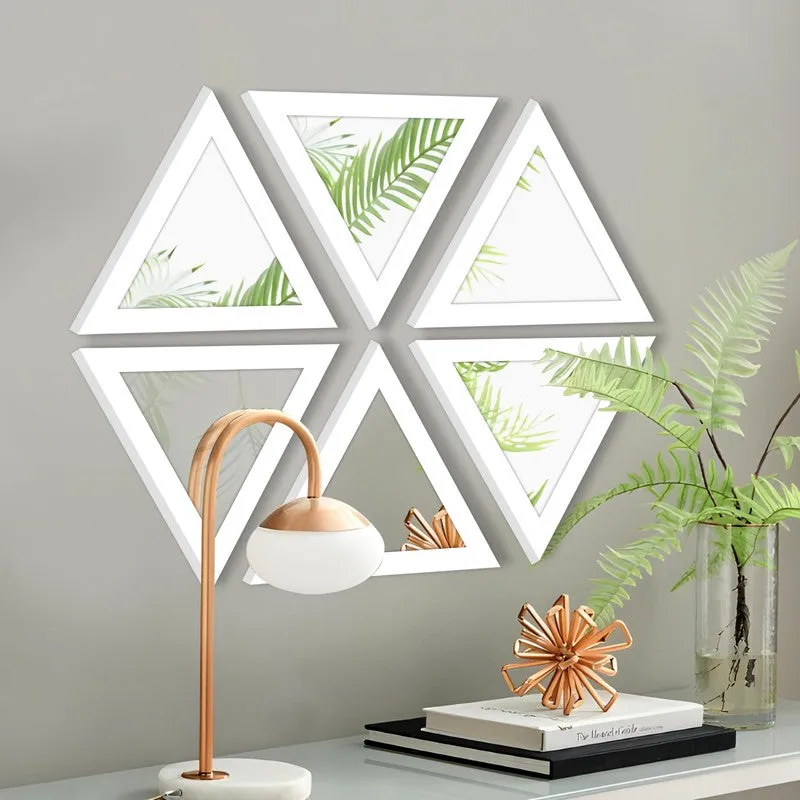 TriAxis Reflector Wall Mirrors (White) - Set Of Six media 4
