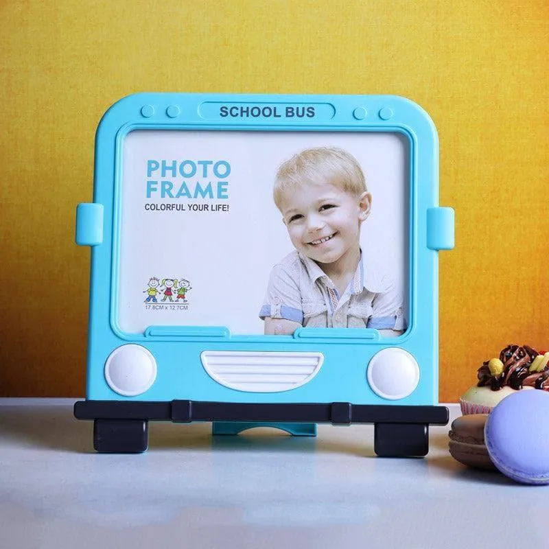 Ride To School Photo Frame - Blue media 1