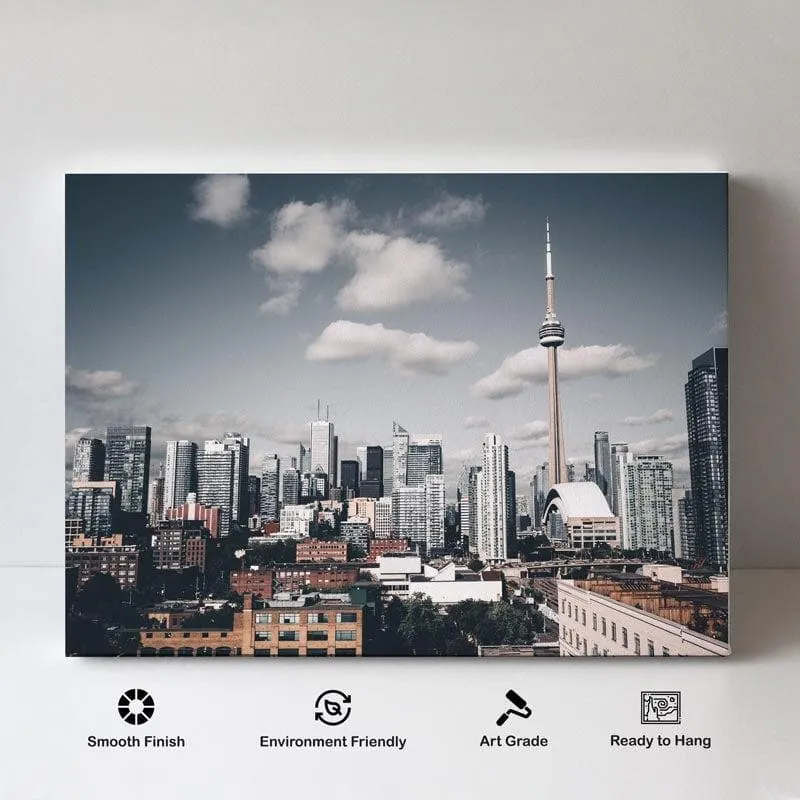 Toronto Skyline Splendor Canvas Wall Painting - Gallery Wrap media 4