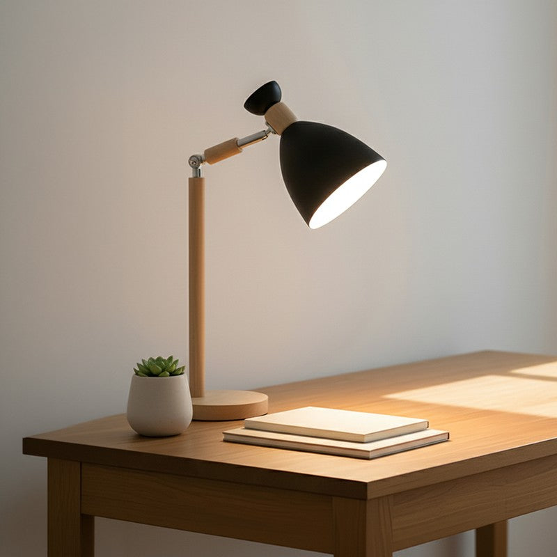 AarviDecor Sienna Accent Metal Table Lamp - Black